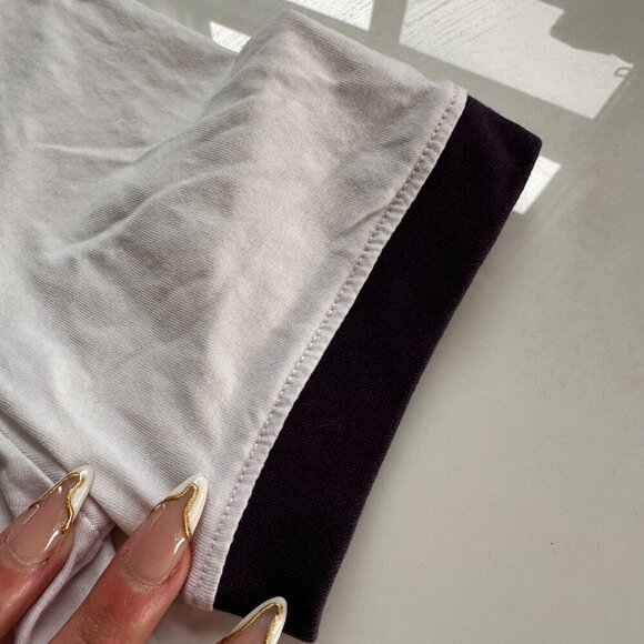 FILA White Ringer Tee | Size XS | Black Trim Logo Shirt - Picture 7 of 7